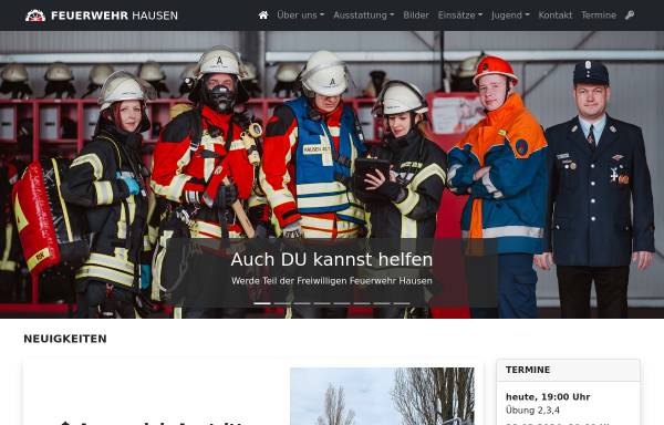 Vorschau von www.fw-hausen.de, Freiwillige Feuerwehr Hausen (Oberfranken)
