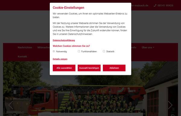 Vorschau von www.feuerwehr-maisach.de, Freiwillige Feuerwehr Maisach