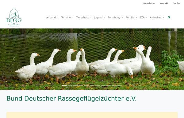 Vorschau von www.bdrg.de, Bund Deutscher Rassegeflügelzüchter e.V.