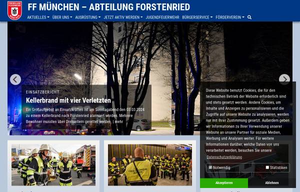 Vorschau von www.feuerwehr-forstenried.de, Freiwillige Feuerwehr München-Forstenried