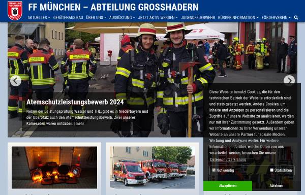 Vorschau von www.ffgr.de, Freiwillige Feuerwehr München-Großhadern