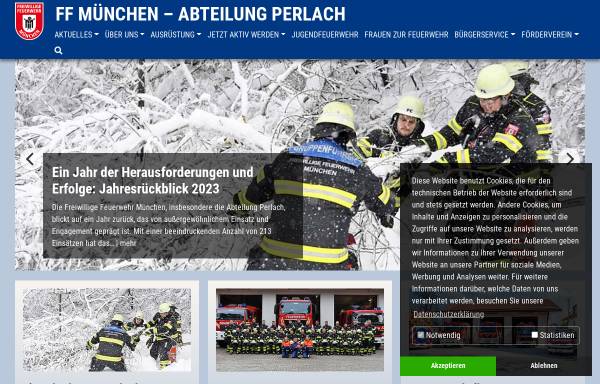 Vorschau von www.ff-perlach.de, Freiwillige Feuerwehr München-Perlach