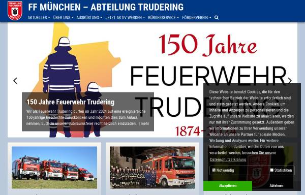 Vorschau von www.feuerwehr-trudering.de, Freiwillige Feuerwehr München-Trudering