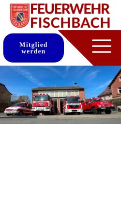 Vorschau der mobilen Webseite www.ff-fischbach.de, Freiwillige Feuerwehr Nürnberg - Fischbach