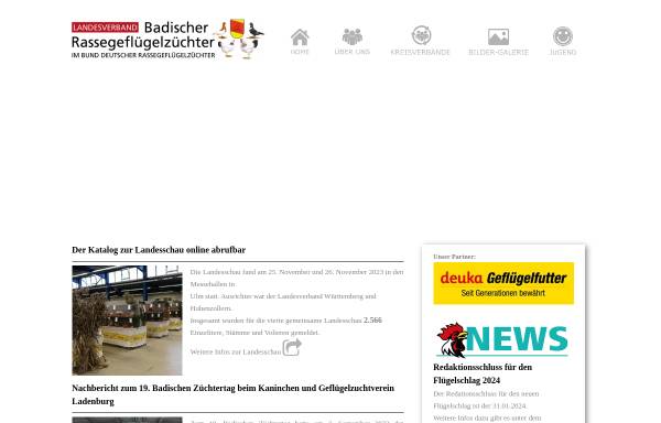 Vorschau von www.rassegefluegel-baden.de, Landesverband Baden