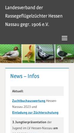 Vorschau der mobilen Webseite lv-hessen-nassau.de, Landesverband Hessen Nassau
