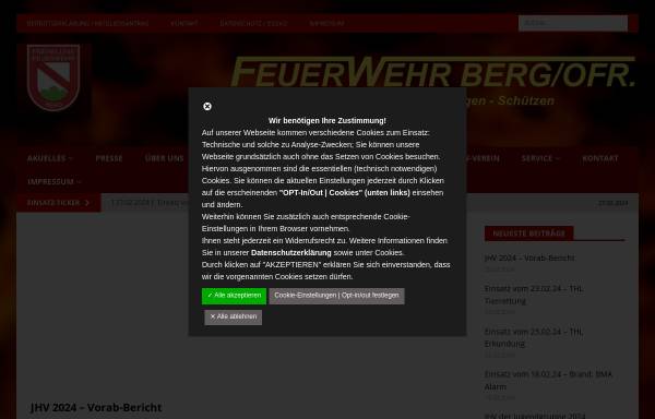 Vorschau von www.ffw-berg.de, Freiwillige Feuerwehr Berg / Ofr.