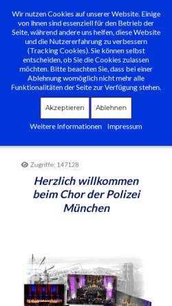 Vorschau der mobilen Webseite www.polizeichor.de, Chor der Polizei München