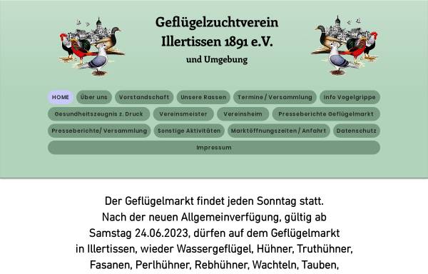 Vorschau von www.gefluegelzuchtverein-illertissen.de, Geflügelzuchtverein Illertissen und Umgebung 1891 e.V.