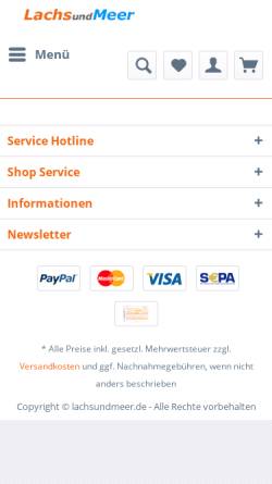 Vorschau der mobilen Webseite www.lachsundmeer.de, Gera-Import