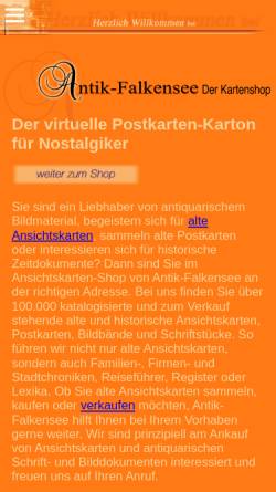 Vorschau der mobilen Webseite www.antik-falkensee.de, Antik-Falkensee, Björn Assmann