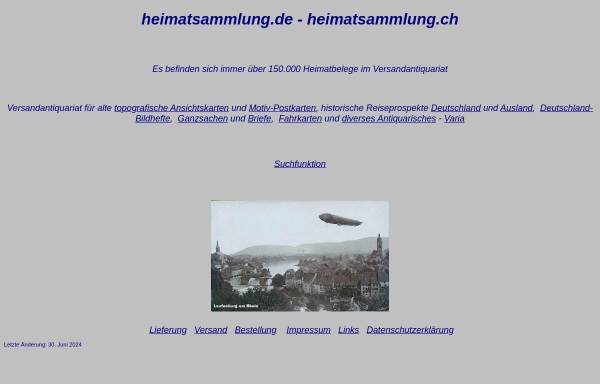 Vorschau von www.heimatsammlung.de, heimatsammlung.de, Muser