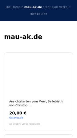 Vorschau der mobilen Webseite www.mau-ak.de, mau-ak, Reinhard Mau