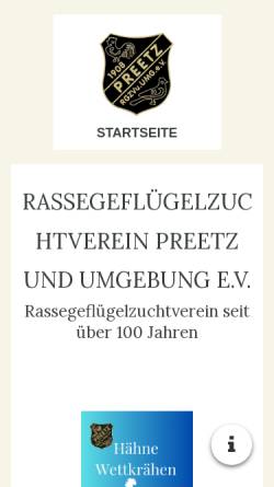 Vorschau der mobilen Webseite www.rgzv-preetz.de, RGZV Preetz