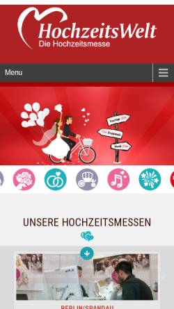 Vorschau der mobilen Webseite www.hochzeitswelt-berlin.de, Hochzeitswelt