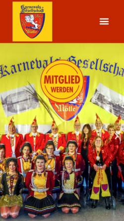 Vorschau der mobilen Webseite kg-moelle.de, Karnevalsgesellschaft Mölle e.V.
