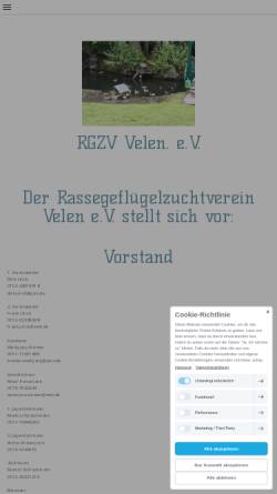 Vorschau der mobilen Webseite www.rgzv-velen.de, RGZV Velen
