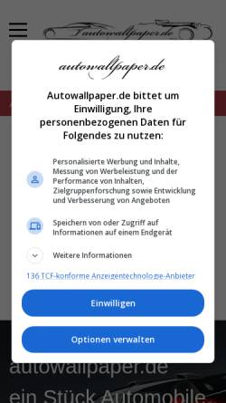 Vorschau der mobilen Webseite www.autowallpaper.de, Autowallpaper.de