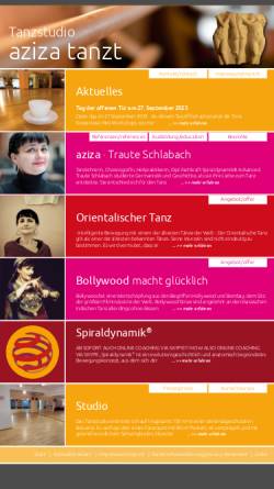 Vorschau der mobilen Webseite www.aziza-tanzt.de, Aziza