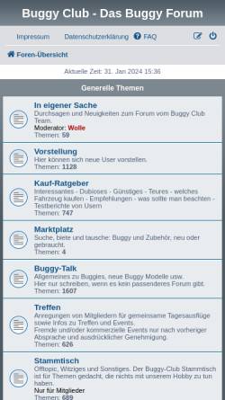 Vorschau der mobilen Webseite www.buggy-club.de, www.Buggy-Club.de