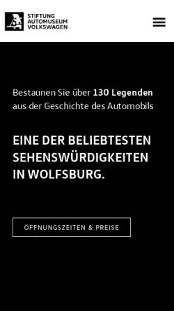 Vorschau der mobilen Webseite automuseum.volkswagen.de, Wolfsburg, Volkswagen Automuseum