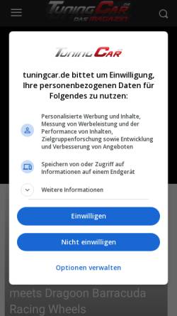 Vorschau der mobilen Webseite www.tuningcar.de, Tuningcar.de