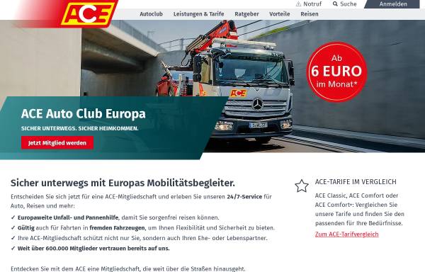 Vorschau von www.ace-online.de, ACE Auto-Club Europa e. V.