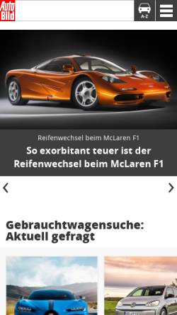 Vorschau der mobilen Webseite www.autobild.de, Auto Bild