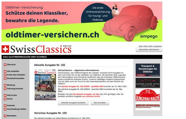 Vorschau von www.swissclassics.com, SwissClassics