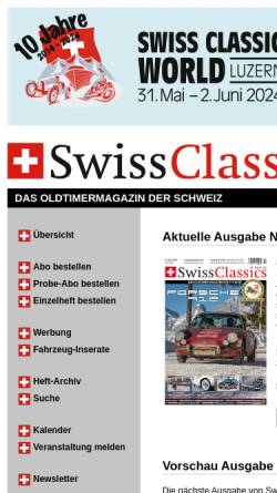 Vorschau der mobilen Webseite www.swissclassics.com, SwissClassics
