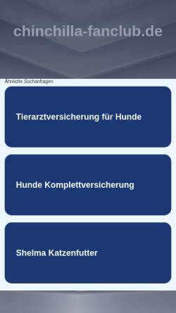 Vorschau der mobilen Webseite www.chinchilla-fanclub.de, Chinchilla-Fanclub