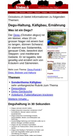 Vorschau der mobilen Webseite www.octodons.ch, Wissenswertes über Degus (Octodon degus)