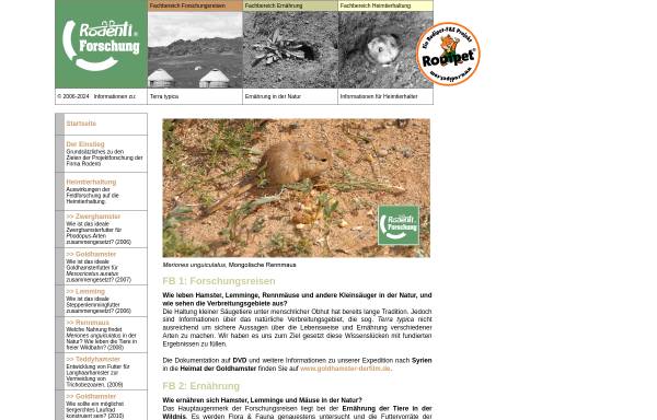 Vorschau von www.hamsterforschung.de, Hamsterforschung
