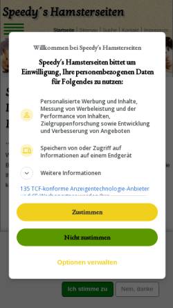 Vorschau der mobilen Webseite www.hamsterseiten.de, Speedys Hamsterseiten