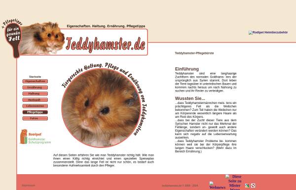 Vorschau von www.teddyhamster.de, Teddyhamster.de