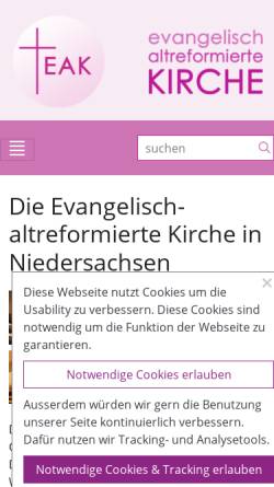 Vorschau der mobilen Webseite www.altreformiert.de, Evangelisch-altreformierte Kirche in Niedersachsen