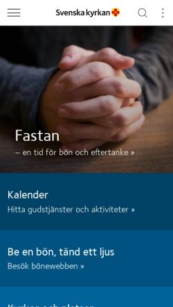 Vorschau der mobilen Webseite www.svenskakyrkan.se, Schwedische Kirche