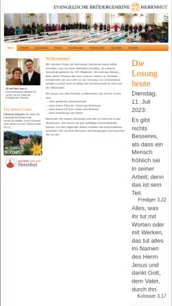 Vorschau der mobilen Webseite www.bruedergemeine-herrnhut.de, Brüdergemeine Herrnhut