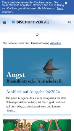 Vorschau der mobilen Webseite www.bischoff-verlag.de, Friedrich Bischoff Verlag Frankfurt