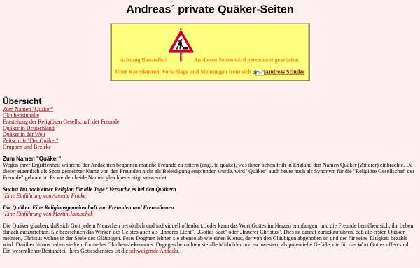 Private Quäker-Seite - Andreas Schulze
