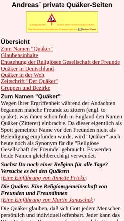 Vorschau der mobilen Webseite www.quakers.net, Private Quäker-Seite - Andreas Schulze