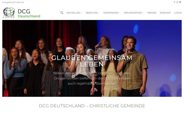Vorschau von www.dcg-deutschland.de, DCG Die Christliche Gemeinde