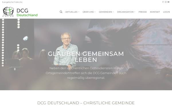 Vorschau von www.dcg-deutschland.de, DCG Die Christliche Gemeinde