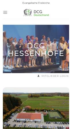 Vorschau der mobilen Webseite www.dcg-hessenhoefe.de, DCG Hessenhöfe