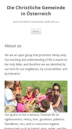 Vorschau der mobilen Webseite www.norweger.at, norweger.at - eine Christliche Gemeinde stellt sich vor
