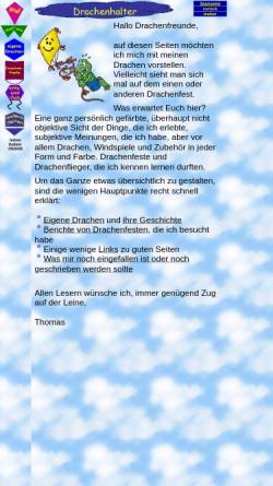 Vorschau der mobilen Webseite www.drachenhalter.de, Drachenhalter