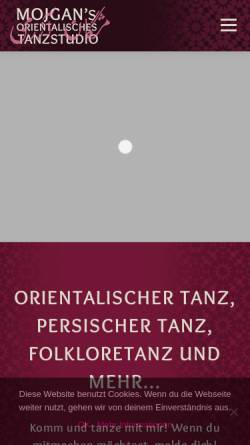 Vorschau der mobilen Webseite www.mojganswelt.de, Mojgan´s Orientalisches Tanzstudio