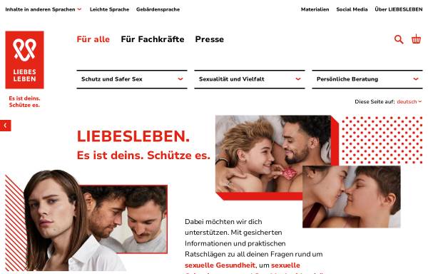 Vorschau von www.gib-aids-keine-chance.de, Bundeszentrale für gesundheitliche Aufklärung: HIV und AIDS Prävention