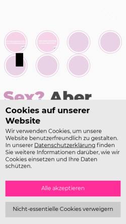 Vorschau der mobilen Webseite www.lovelife.ch, Präventionskampagne des Schweizerischen Bundesamtes für Gesundheit
