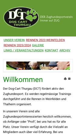 Vorschau der mobilen Webseite www.dog-cart-thurgau.ch, Dog-Cart Thurgau